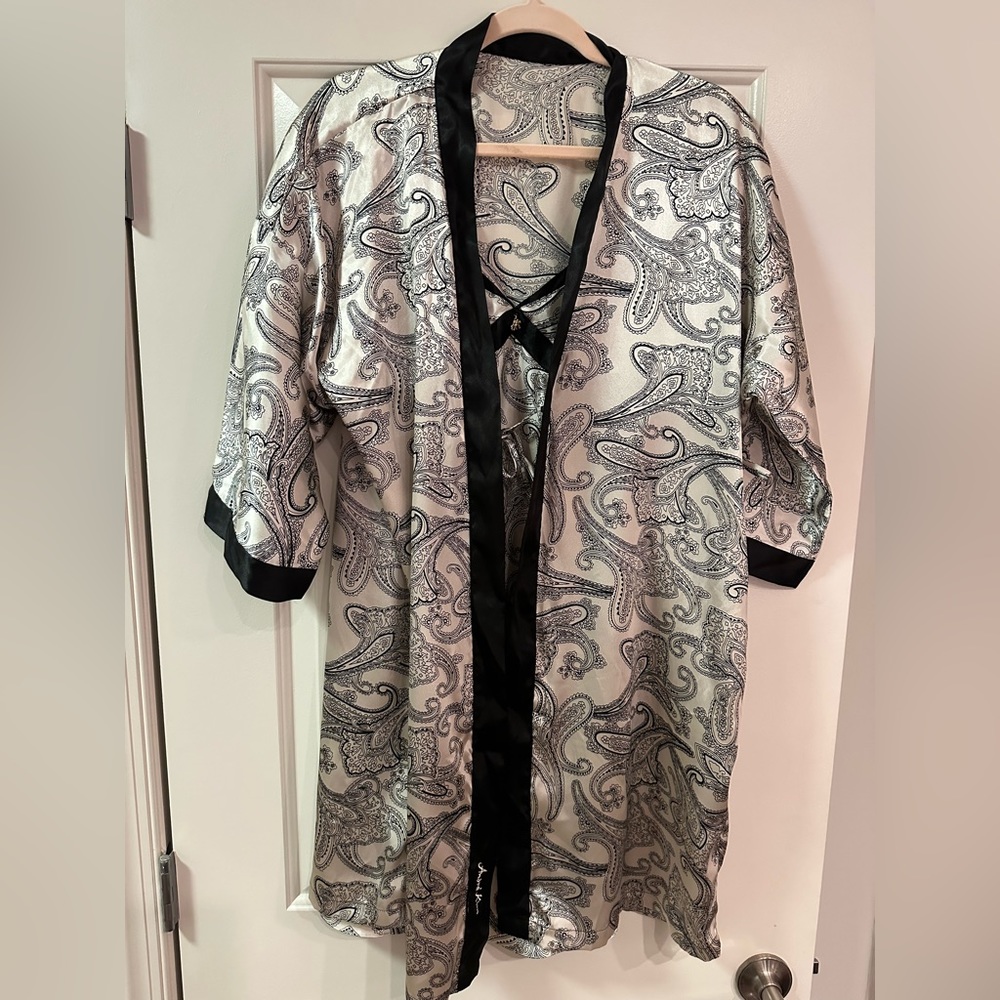 Satin Slip Dress & Robe Set - Picture 8 of 10